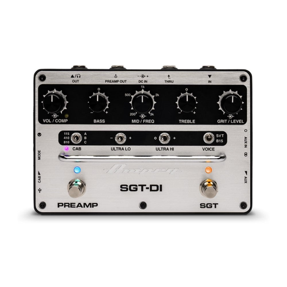 Ampeg SGT-DI Preamp Effect Pedal |  AMPEG |  EFFECTS |  Zoso Music