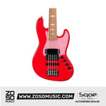 SQOE SJB-658 5 String Jazz Bass Guitar with Roasted Maple Neck
