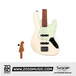 SQOE SJB600 4-Strings Jazz Bass Guitar, Roasted Maple Neck, Rosewood Fretboard