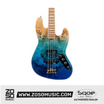 SQOE SJB700 Roasted Maple Series 4 string Jazz Bass Guitar