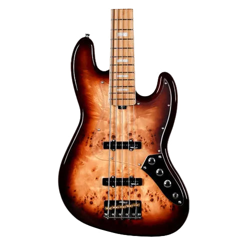 SQOE SJB750 Roasted Maple Series 5 string Jazz Bass Guitar