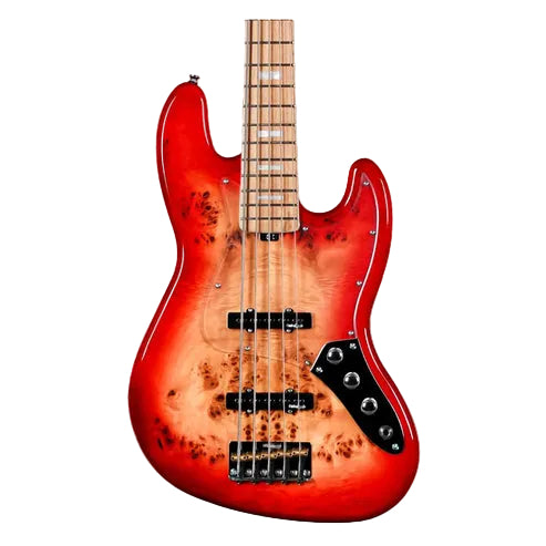 SQOE SJB750 Roasted Maple Series 5 string Jazz Bass Guitar