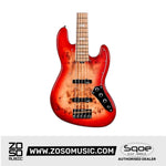 SQOE SJB750 Roasted Maple Series 5 string Jazz Bass Guitar