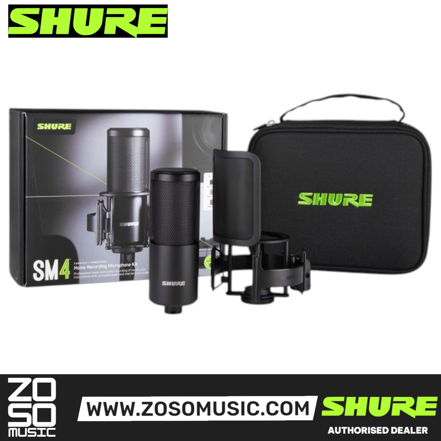 Shure SM4 Dual-diaphragm Condenser Home Recording Microphone | Zoso Music Sdn Bhd