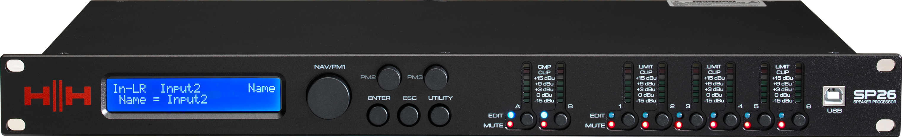 HH Electronics SP26 2-In/6-Out Digital Signal Processor