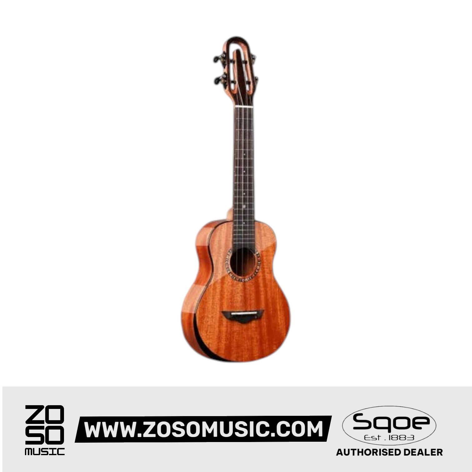 SQOE SQ-2410C , 24 inch Concert Full Solid Mahogany Body Ukulele