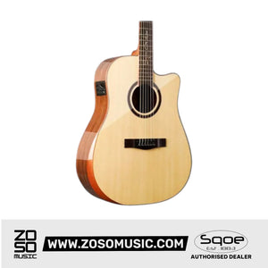 SQOE SQ-DC-SK-E 41 Inch Acoustic Guitar with Sqoe KLT-18A pick up w Arm Beve | Zoso Music Sdn Bhd