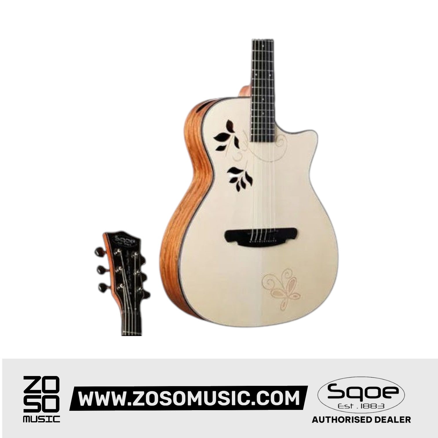SQOE SQ-I / SQ-IS 40 inch Grand Auditorium Acoustic Guitar | Zoso Music Sdn Bhd
