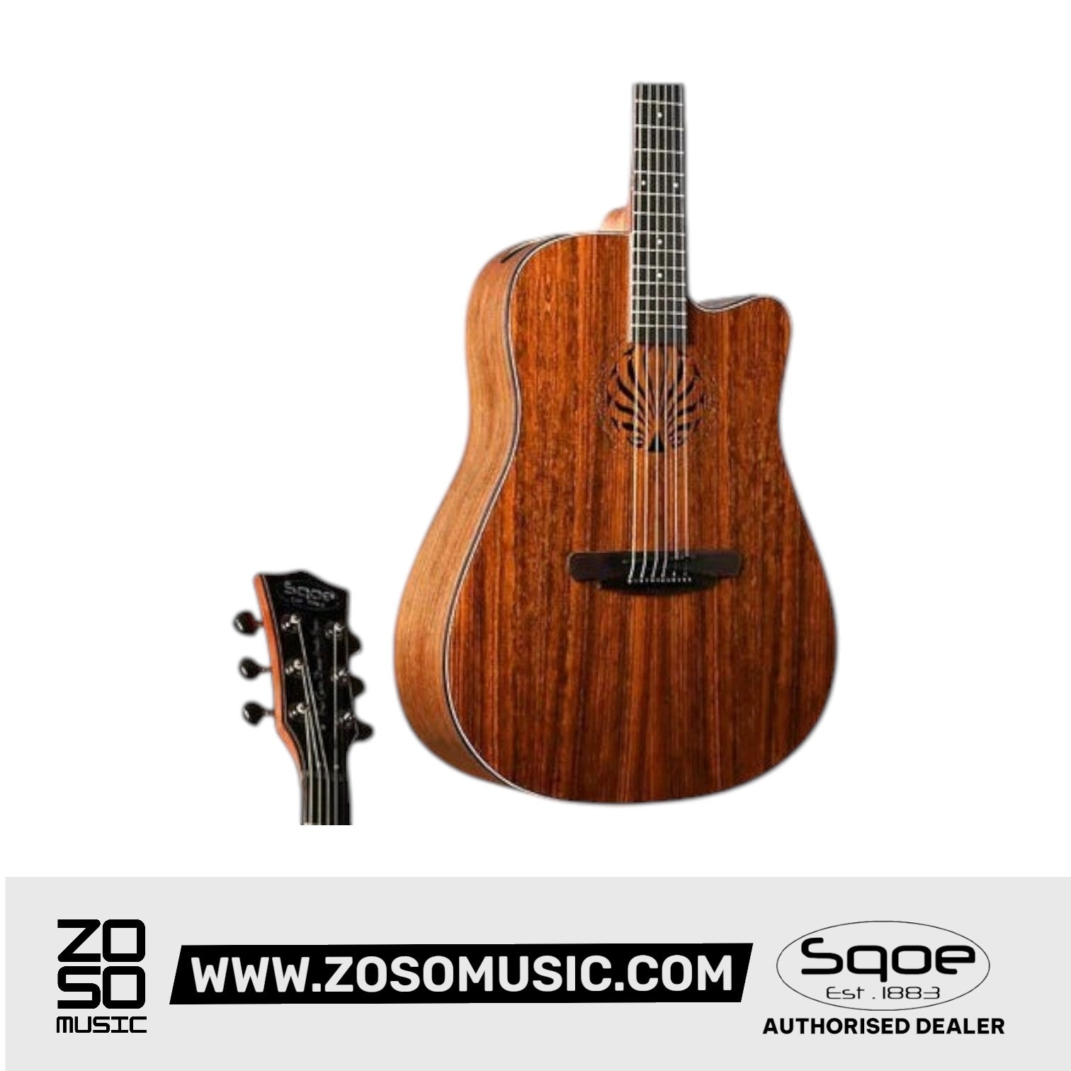 SQOE SQ-N 40 inch Dreadnought Acoustic Guitar