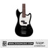 SQOE SJB400 Short Scale 4 String Jazz Bass Guitar, Roasted Maple Neck, Rosewood Fretboard