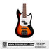 SQOE SJB400 Short Scale 4 String Jazz Bass Guitar, Roasted Maple Neck, Rosewood Fretboard