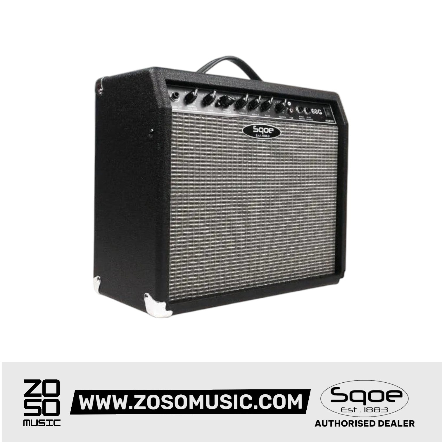 Sqoe SQ-60G Portable 60W Electric Guitar Amplifier | Zoso Music Sdn Bhd