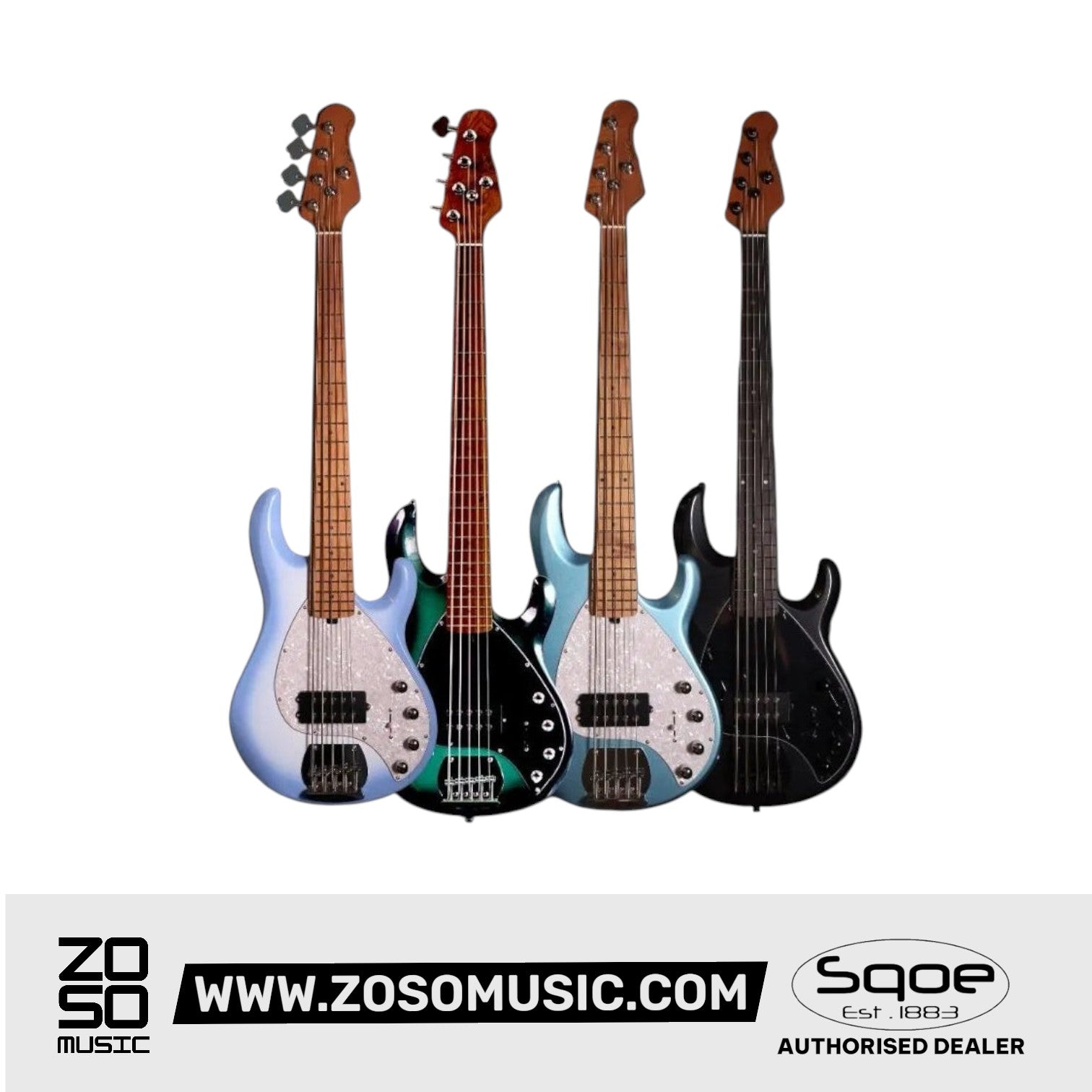 SQOE SBMS500 5 String Bass Guitar | Zoso Music Sdn Bhd