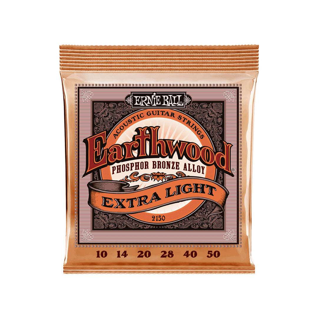 Ernie Ball Earthwood Extra Light Phosphor Bronze Acoustic Guitar Strings, 10-50 | Zoso Music Sdn Bhd