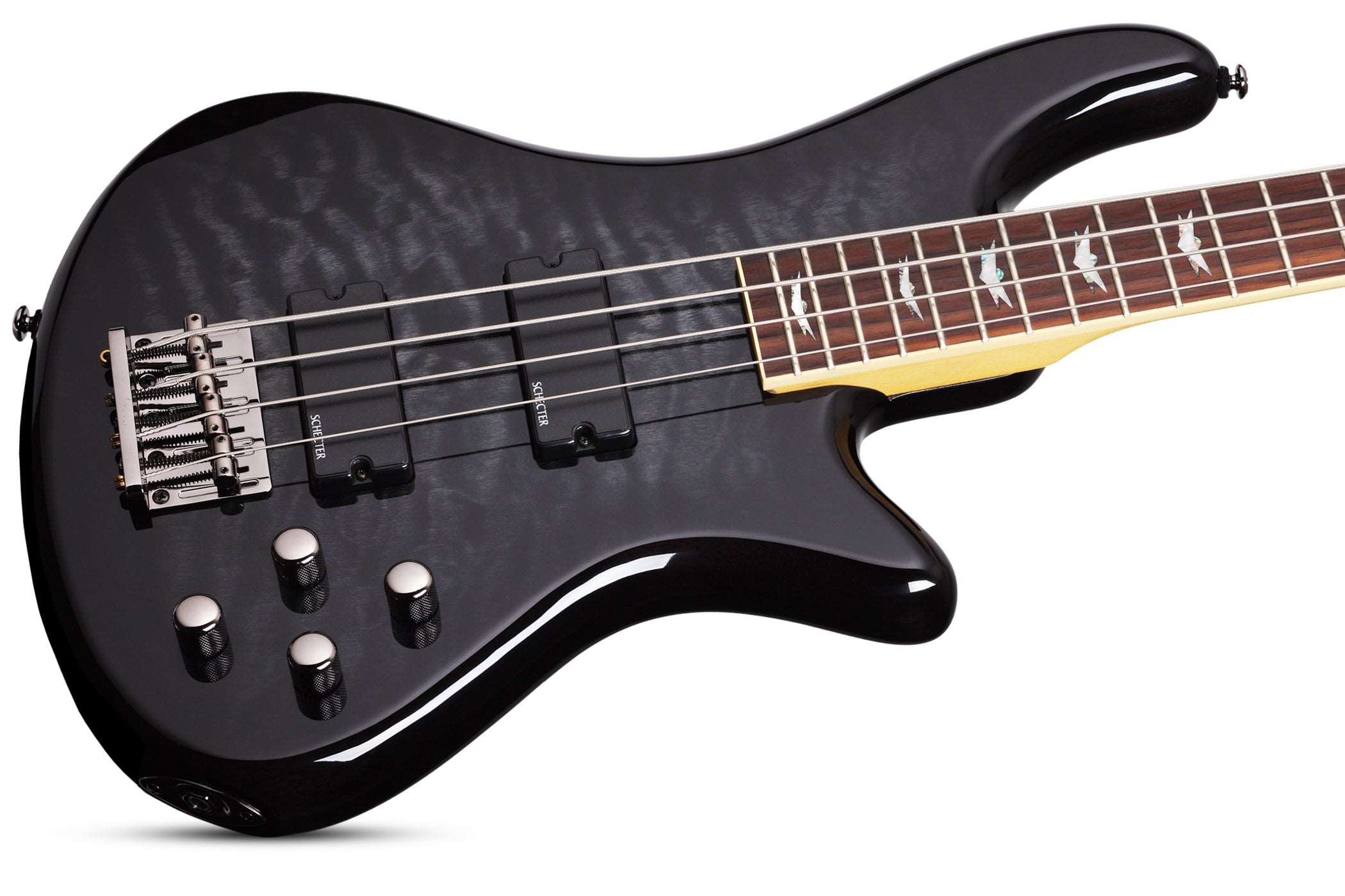 SCHECTER STILETTO EXTREME-4 BASS GUITAR - SEE-THRU BLACK (2503) MADE IN INDONESIA, SCHECTER, BASS GUITAR, schecter-bass-guitar-sti-extreme4-stb, ZOSO MUSIC SDN BHD