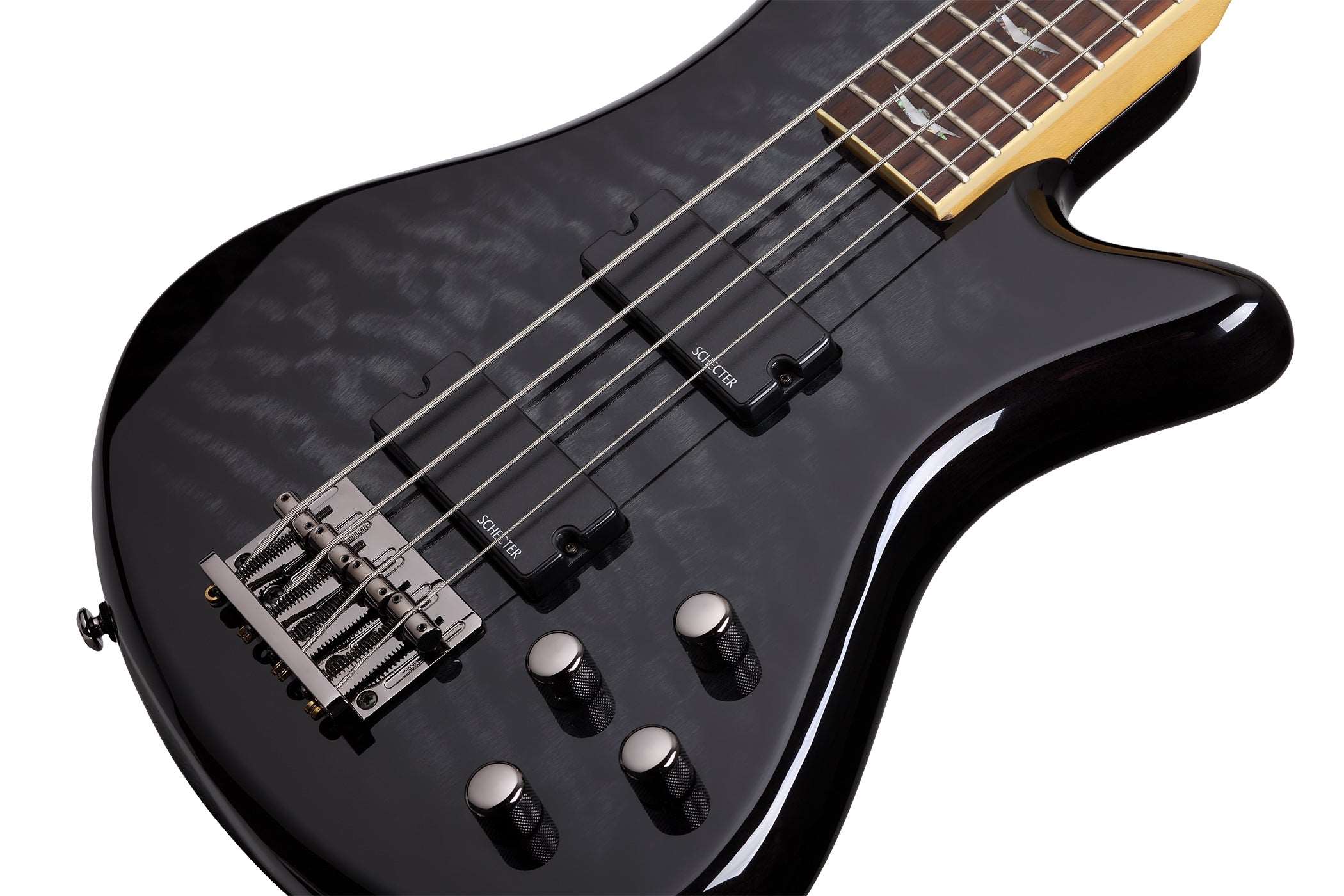 SCHECTER STILETTO EXTREME-4 BASS GUITAR - SEE-THRU BLACK (2503) MADE IN INDONESIA, SCHECTER, BASS GUITAR, schecter-bass-guitar-sti-extreme4-stb, ZOSO MUSIC SDN BHD