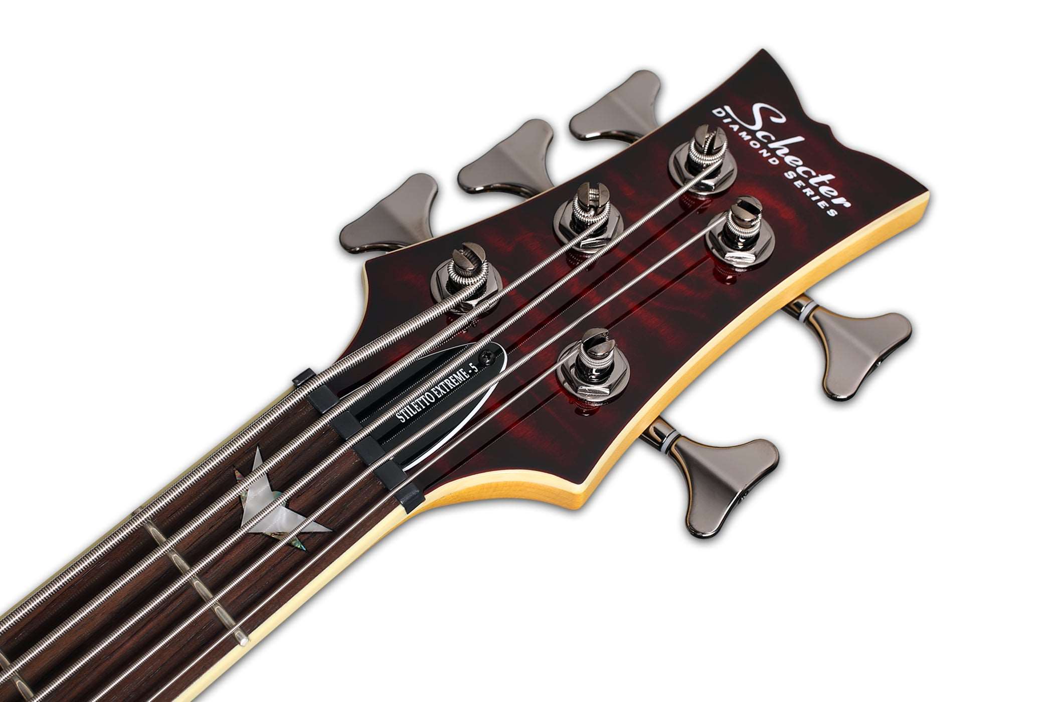 SCHECTER STILETTO EXTREME-5 STRING BASS GUITAR BLACK CHERRY (2502) (EXTREME5 / EXTREME 5) MADE IN INDONESIA, SCHECTER, BASS GUITAR, schecter-bass-guitar-extreme5-bc, ZOSO MUSIC SDN BHD