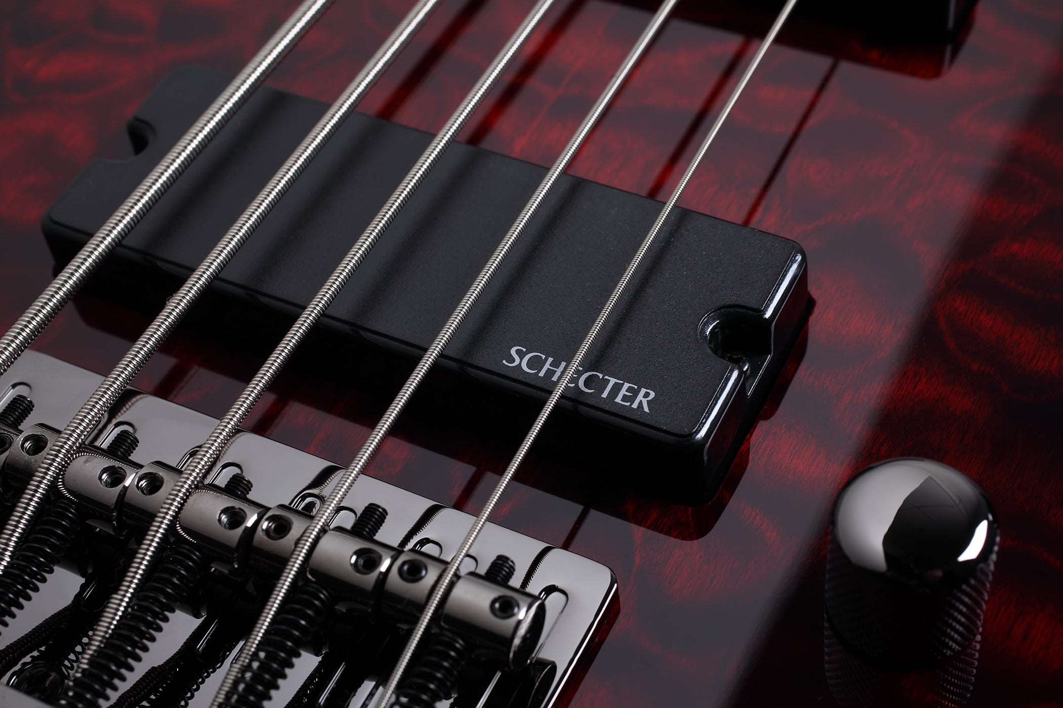 SCHECTER STILETTO EXTREME-5 STRING BASS GUITAR BLACK CHERRY (2502) (EXTREME5 / EXTREME 5) MADE IN INDONESIA, SCHECTER, BASS GUITAR, schecter-bass-guitar-extreme5-bc, ZOSO MUSIC SDN BHD
