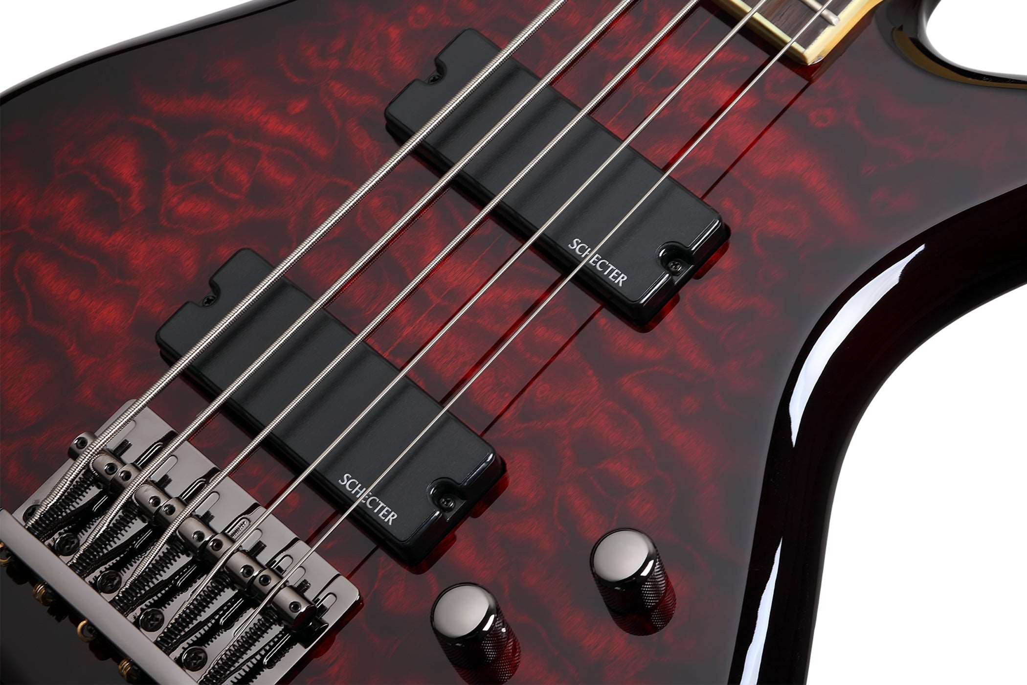 SCHECTER STILETTO EXTREME-5 STRING BASS GUITAR BLACK CHERRY (2502) (EXTREME5 / EXTREME 5) MADE IN INDONESIA, SCHECTER, BASS GUITAR, schecter-bass-guitar-extreme5-bc, ZOSO MUSIC SDN BHD