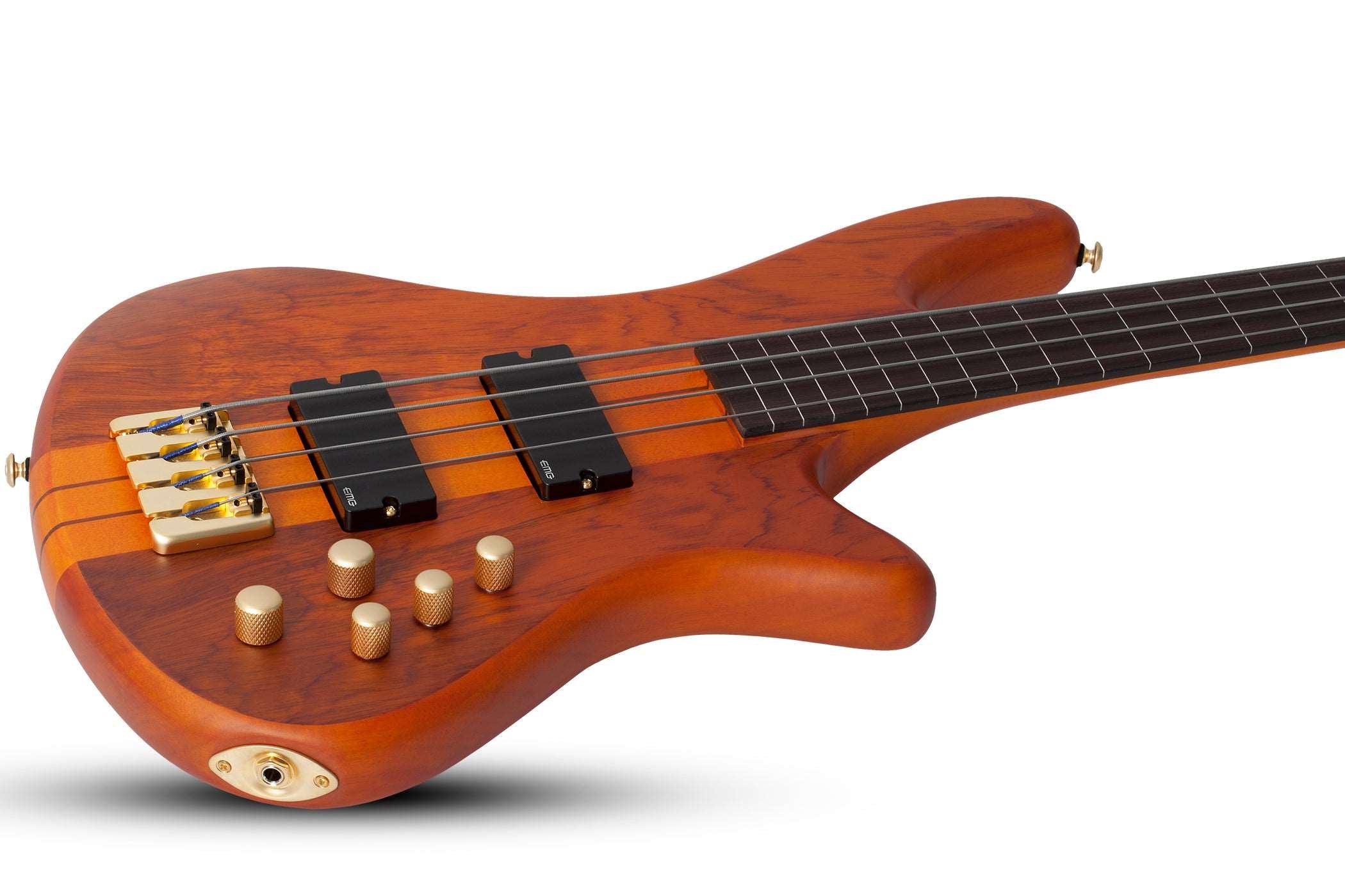 SCHECTER STILETTO STUDIO-4 FL FRETLESS 4-STRING BASS - HONEY SATIN (2750) MADE IN KOREA, SCHECTER, BASS GUITAR, schecter-bass-guitar-sti-studio4-fl-hs, ZOSO MUSIC SDN BHD