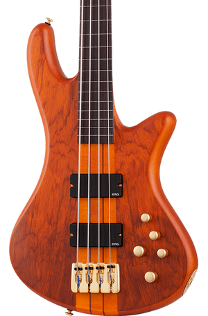 SCHECTER STILETTO STUDIO-4 FL FRETLESS 4-STRING BASS - HONEY SATIN (2750) MADE IN KOREA, SCHECTER, BASS GUITAR, schecter-bass-guitar-sti-studio4-fl-hs, ZOSO MUSIC SDN BHD