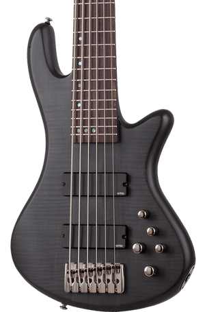SCHECTER STILETTO STUDIO-6 6-STRING ELECTRIC BASS GUITAR - SEE-THRU BLACK SATIN (2731) MADE IN KOREA, SCHECTER, BASS GUITAR, schecter-bass-guitar-scch-sti-studio6-stbs, ZOSO MUSIC SDN BHD