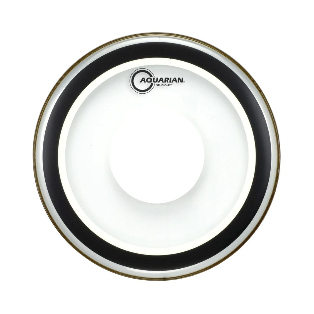 Aquarian SXPD Studio X Clear with Power Dot 1ply 10Mil with Ring Sticker Drum Head | Zoso Music Sdn Bhd