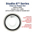 Aquarian SXPD Studio X Clear with Power Dot 1ply 10Mil with Ring Sticker Drum Head |  AQUARIAN |  DRUM HEAD |  Zoso Music