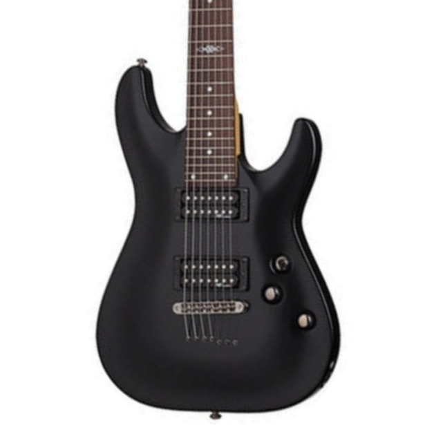 Schecter SGR C-7 Electric Guitar - Black | Zoso Music Sdn Bhd