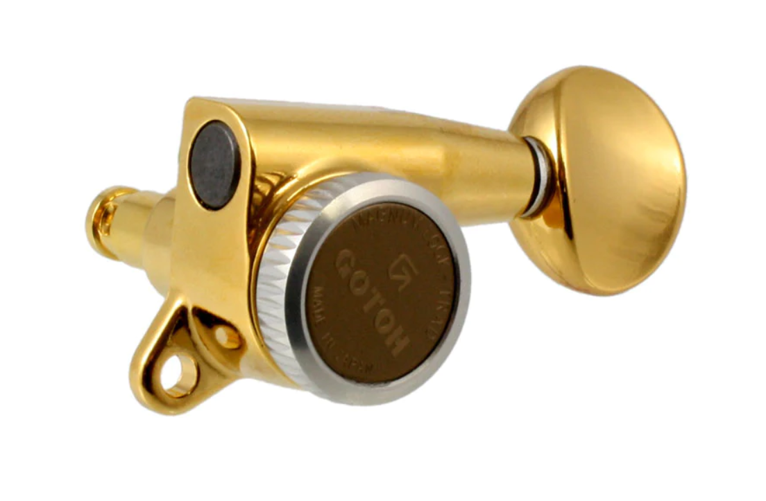 ALLPARTS TK-0768-002 Gold Gotoh SG381-MGT Locking Mini 6-in-line Keys (Pack of 6) | Zoso Music Sdn Bhd