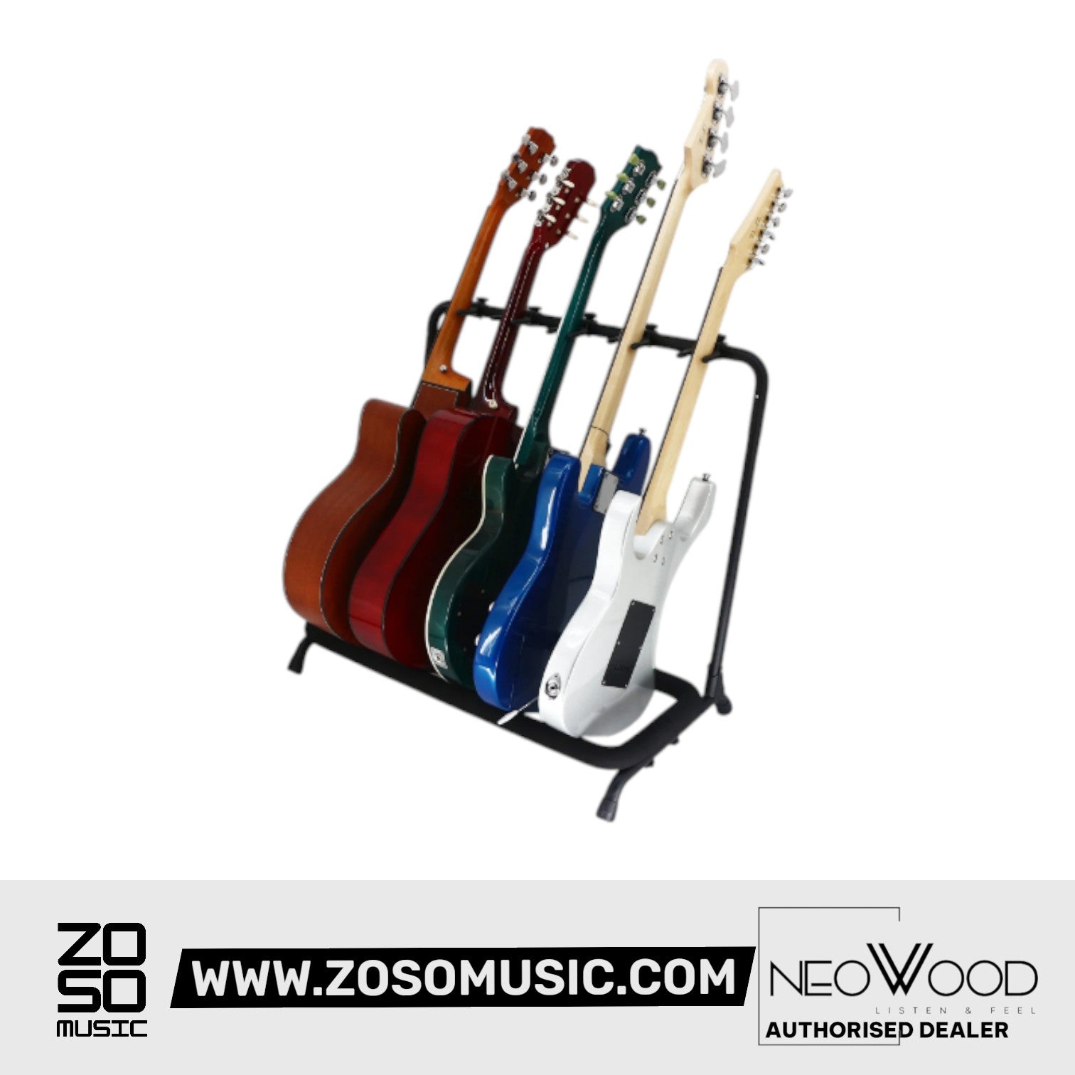 Neowood ZSJ85 5-in-1 Guitar Stand |  NEOWOOD |  GUITAR STAND |  Zoso Music