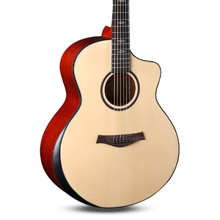 Caesar X-4165C ((X4165C) ) 41in Cutaway Acoustic Guitar Sapele Wood Natural W/Bag (B412)