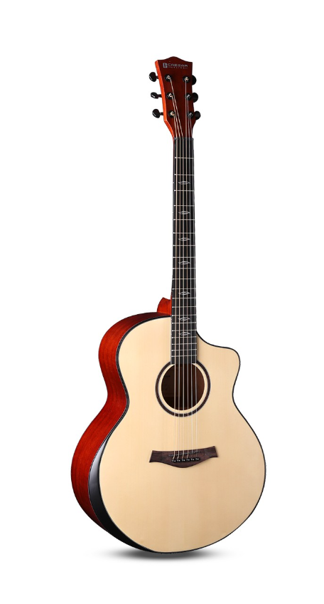Caesar X-4165C ((X4165C) ) 41in Cutaway Acoustic Guitar Sapele Wood Natural W/Bag (B412)