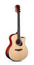 Caesar WL-850C ((WL850C) ) 41in SOLID Top Sapele Cutaway Acoustic Guitar Natural W/Bag (B412)