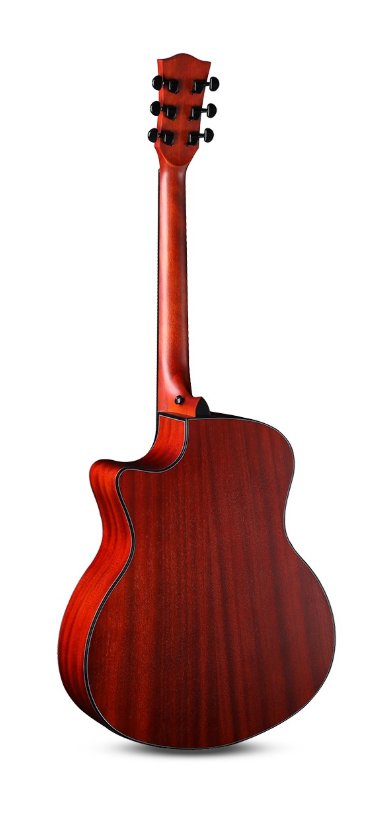 Caesar WL-850C ((WL850C) ) 41in SOLID Top Sapele Cutaway Acoustic Guitar Natural W/Bag (B412)