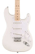 Squier Sonic Stratocaster HT Electric Guitar Bundle w/White Pickguard, Maple FB, Arctic White