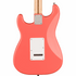 Squier Sonic Stratocaster HSS Electric Guitar Bundle w/White Pickguard, Maple FB, Tahitian Coral