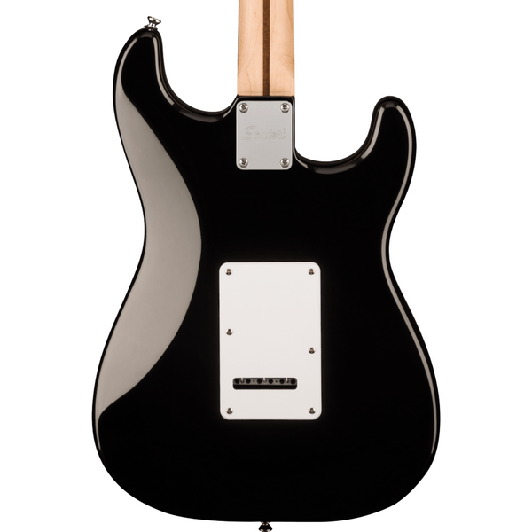 Squier Sonic Stratocaster Left-Handed Electric Guitar w/White Pickguard, Maple FB, Black