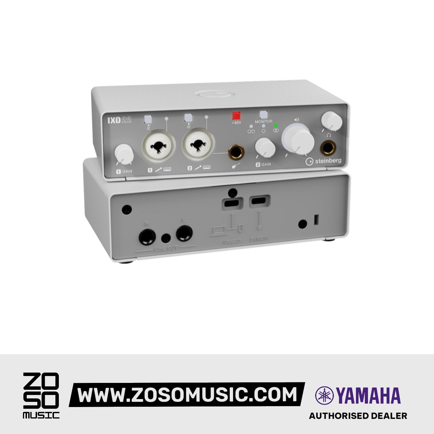 Yamaha Steinberg IXO12 2x2 USB Audio Interface - White | Zoso Music Sdn Bhd