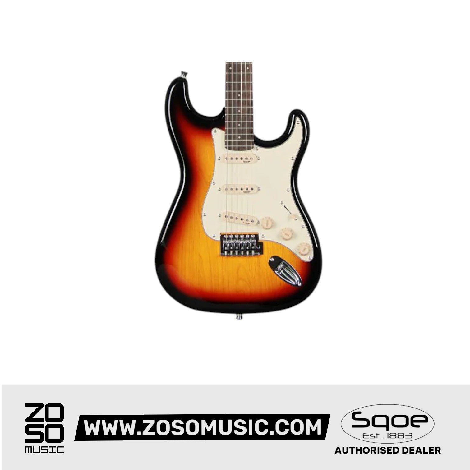 SQOE SEST200 Stratocaster Body SSS Vintage Electric Guitar | Zoso Music Sdn Bhd