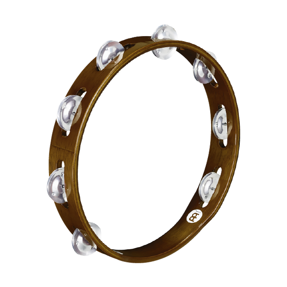 Meinl Percussion TA1A-AB 10" Traditional Wood Tambourine, Single row, Aluminum jingles | Zoso Music Sdn Bhd