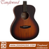 Zoso Music Tanglewood Crossroads TC3 left-handed acoustic guitar in whiskey burst satin mahogany finish.