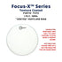 Aquarian TCFX Focus-X Texture Coated 1ply 10mil Drum Head