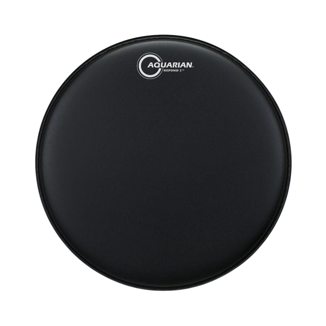Aquarian TCRSP2-BK Response 2 Texture Coated Black 2ply 7+7mil Drum Head | Zoso Music Sdn Bhd