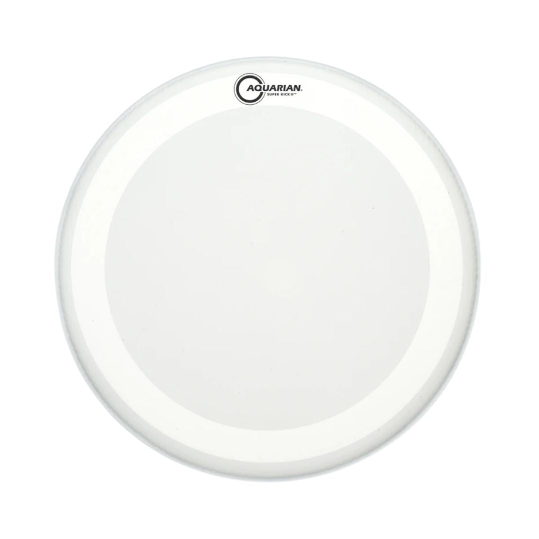Aquarian TCSKII Super Kick II Texture Coated White 2ply 7+7mil Bass Drum Head | Zoso Music Sdn Bhd