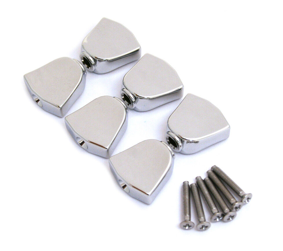 ALLPARTS TK-7722-010 Chrome Keystone Buttons for Grover, Set of 6 | Zoso Music Sdn Bhd