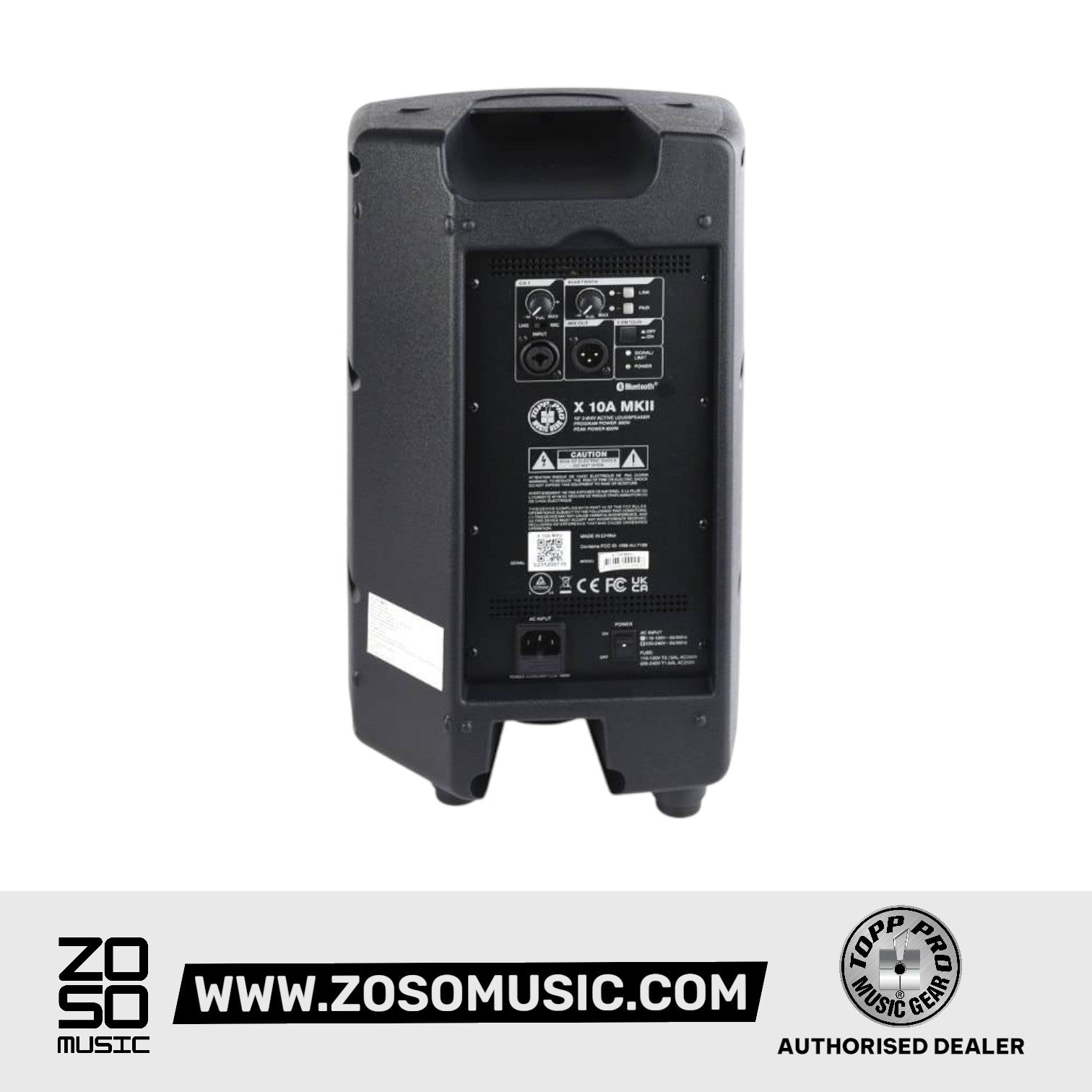 Topp Pro X 10A MKII 600 Watt Active Loudspeaker |  TOPP PRO |  POWERED SPEAKER |  Zoso Music