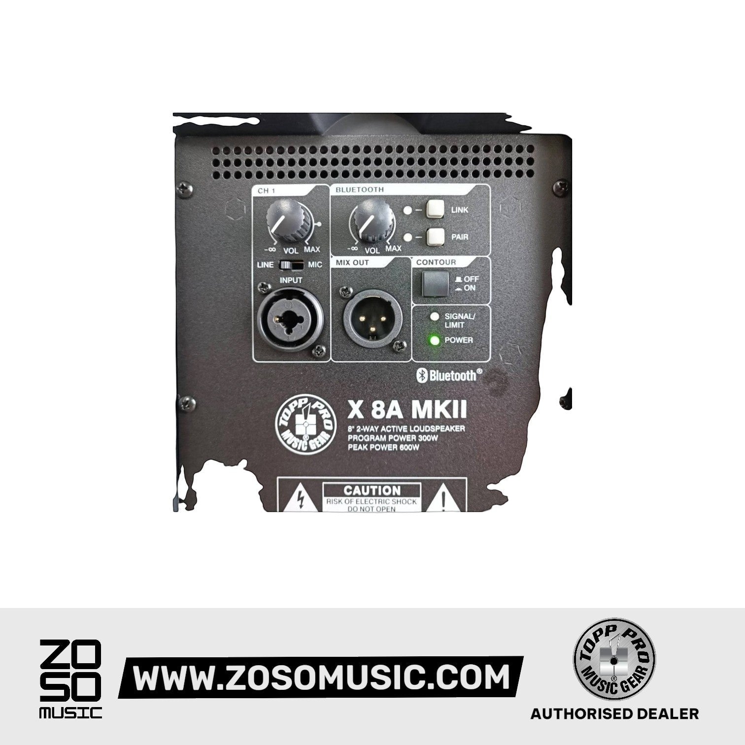 Topp Pro X 8A MKII 600 Watt Active Loudspeaker |  TOPP PRO |  POWERED SPEAKER |  Zoso Music