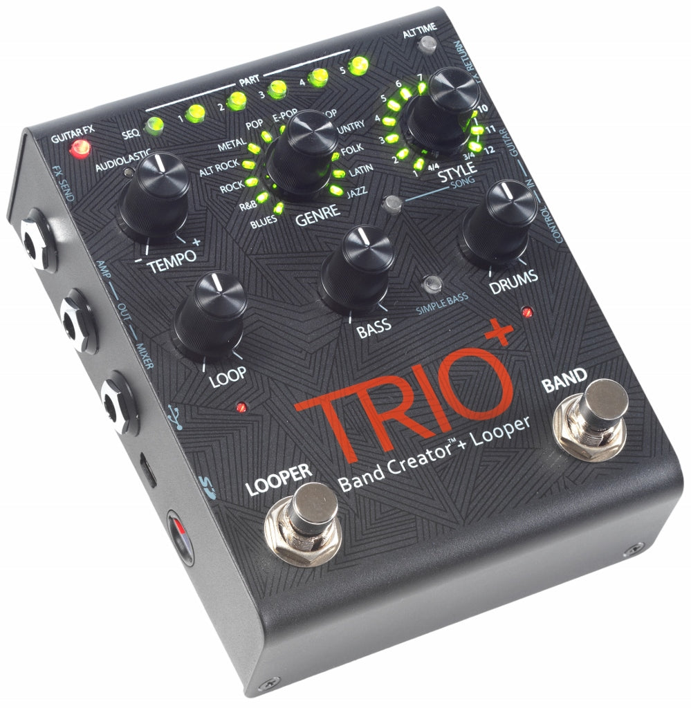 DigiTech TRIO+ Band Creator and Looper Guitar Effects Pedal |  DIGITECH |  EFFECTS |  Zoso Music