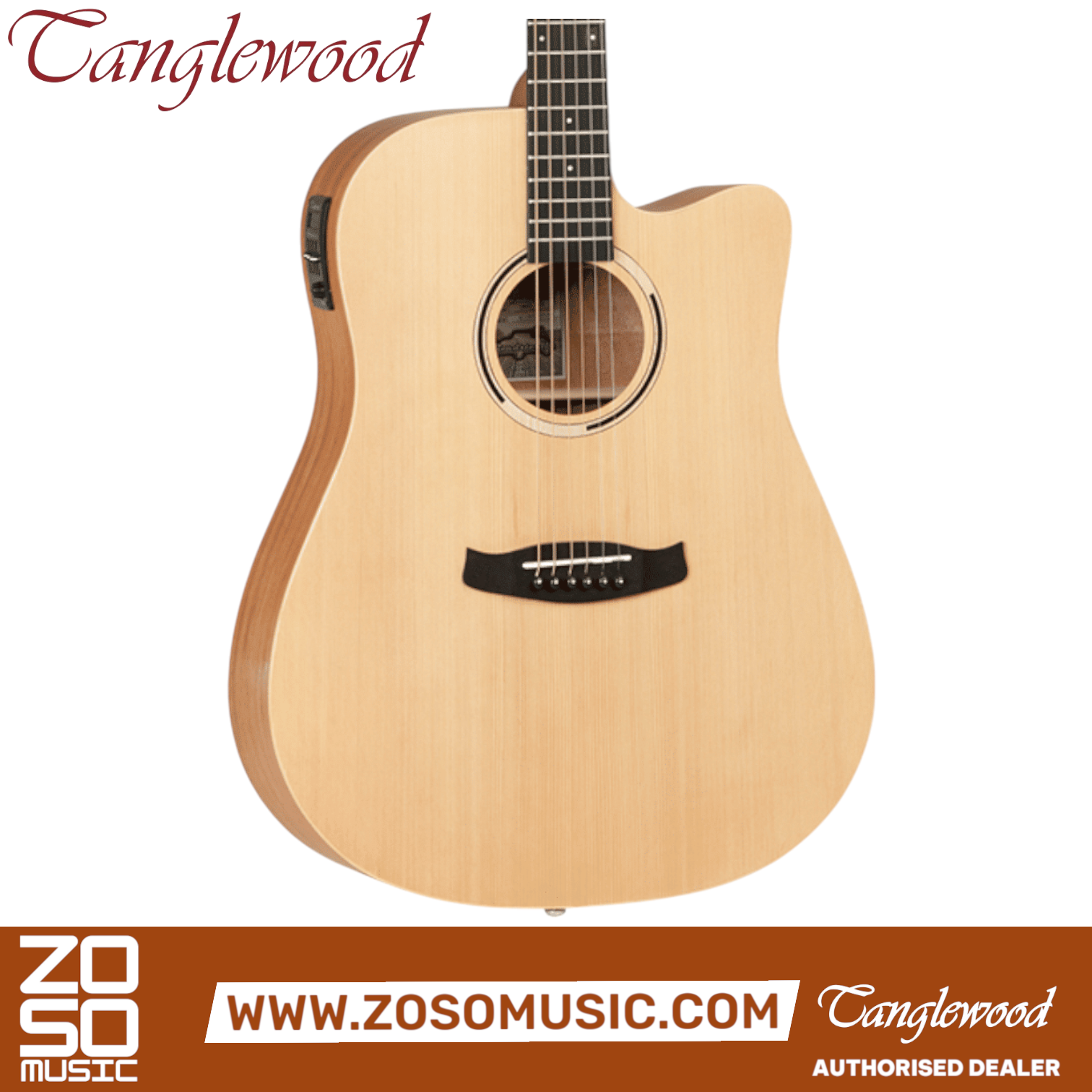 Tanglewood TR5 CE Roadster II Dreadnought Cutaway Acoustic-Electric Guitar | Zoso Music Sdn Bhd